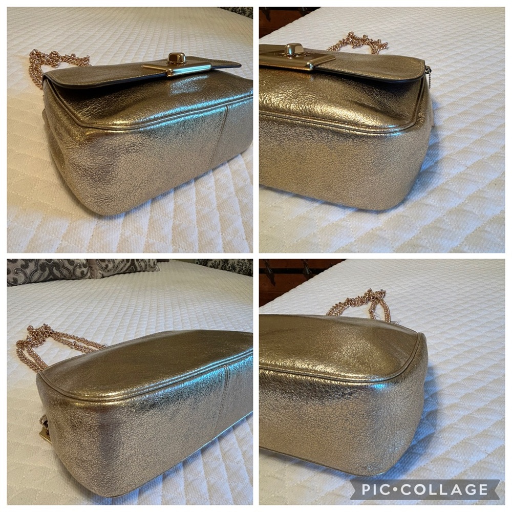 Coach Cassidy Crossbody/Shoulder Bag in Crinkle Metallic Gold - Picture 6 of 16